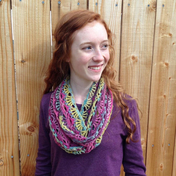 Waves and Rainbows Scarf Crochet Pattern