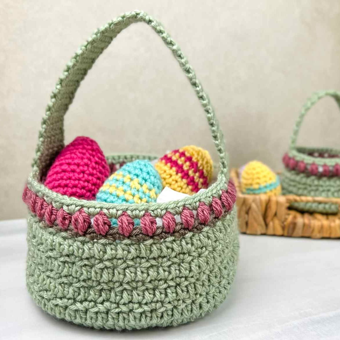 Easter Basket PDF Crochet Pattern – Desert Blossom Crafts Shop