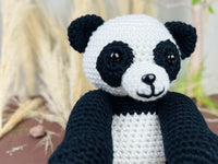 amigurumi crochet panda close up