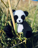 amigurumi crochet panda in bamboo