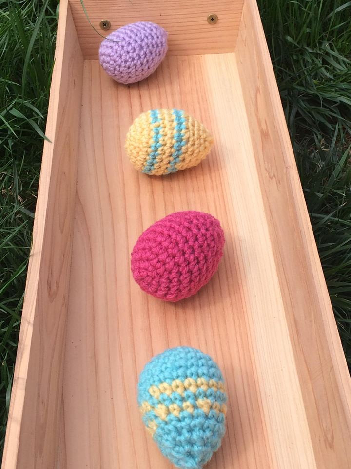 EASY Striped EASTER EGG Crochet Pattern – Desert Blossom Crafts Shop
