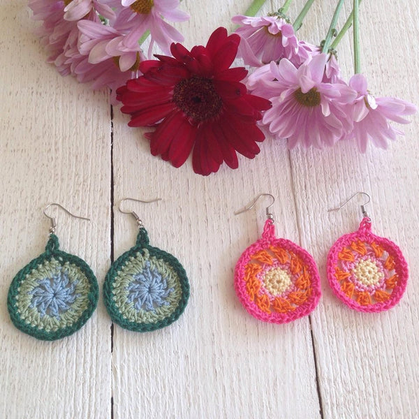 easy crochet earrings pattern round