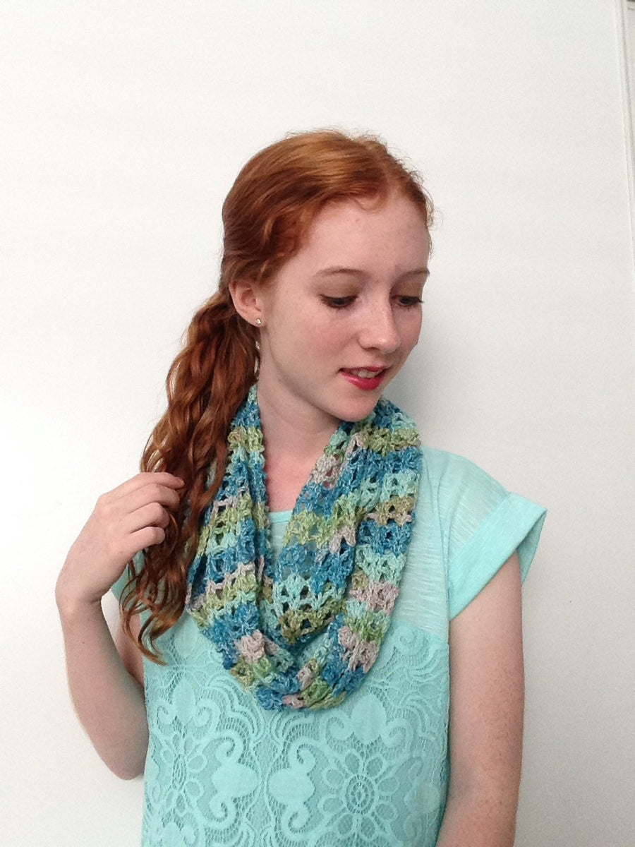 Winter Blossom Infinity Scarf Crochet Pattern – Desert Blossom Crafts Shop