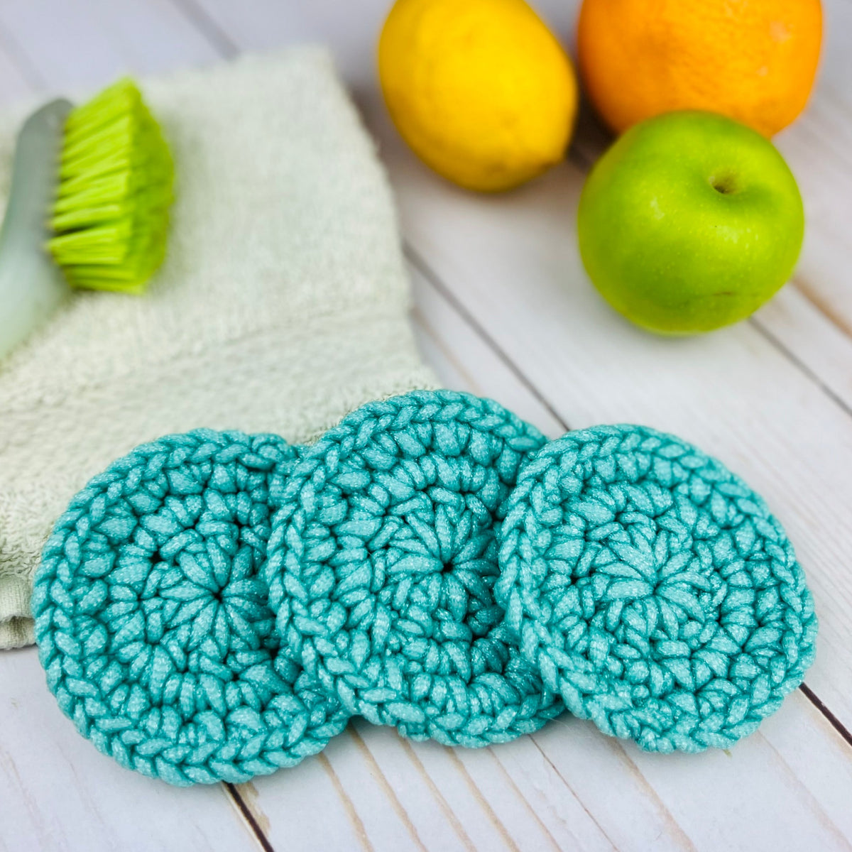 Crochet Pattern PDF, Crochet Scrubby Pattern, Scrubbies, Round