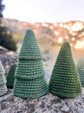 tiered crochet christmas trees