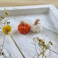 tiny crochet pumpkins