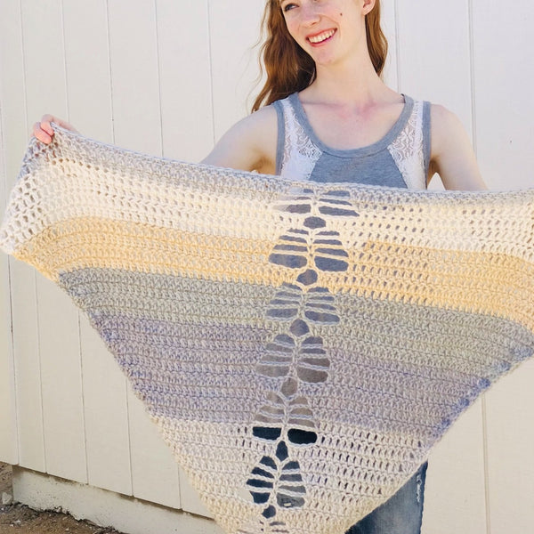 Dragonfly Shawl Crochet Pattern Uses Bernat Pop! Yarn Desert