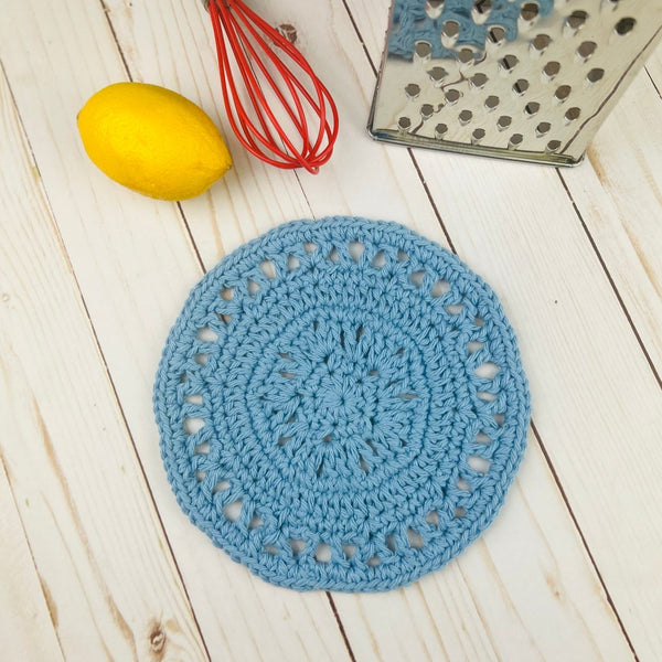 round crochet dishcloth PDF pattern