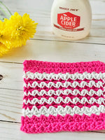 Striped crochet washcloth pattern