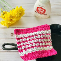 Striped crochet washcloth pattern