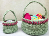 crochet Easter basket in 2 sizes