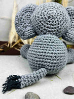 amigurumi crochet elephant back view