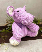 amigurumi crochet hippo side view