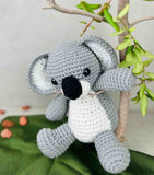 crochet koala in tree