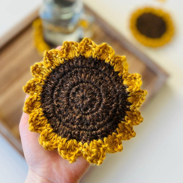 Sunflower Coaster PDF Crochet Pattern