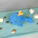 amigurumi crochet whale top view