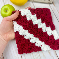diagonal crochet dishcloth pattern