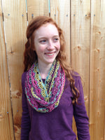 Waves and Rainbows Infinity Scarf Crochet Pattern