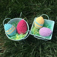 easy striped crochet easter egg pattern