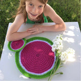 crochet watermelon table decor