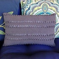 knit-look crochet pillow pattern