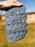 stacked crochet shell stitch