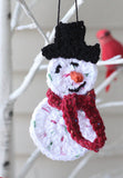 snowman ornament crochet pattern