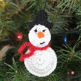 crochet snowman ornament pattern