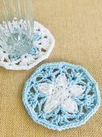 crochet flower coaster lacy